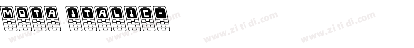 mota italic字体转换